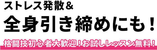 ストレス発散＆全身引き締めにも！